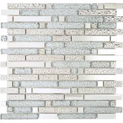 Mosaïque Alu / Verre - Gris...