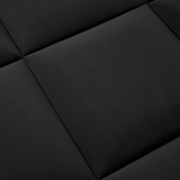 mur capitonné noir