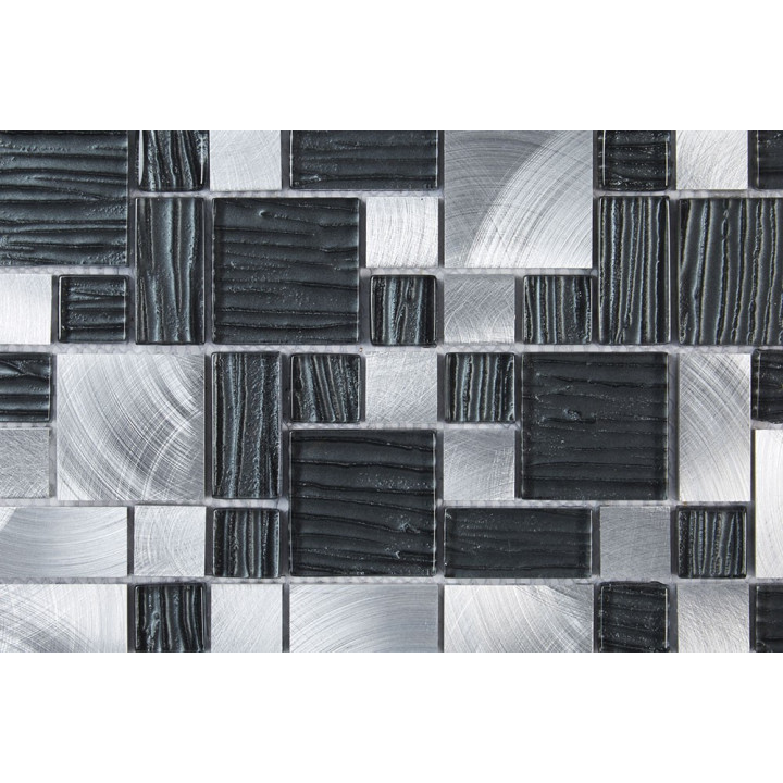 Plaque mosaique alu et verre - puzzle - Decoon