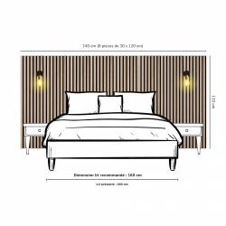 tete de lit tasseau bois pour lit 180