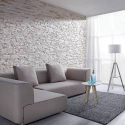 Ambiance plaquette Parement mural plâtre imitation pierre mix beige