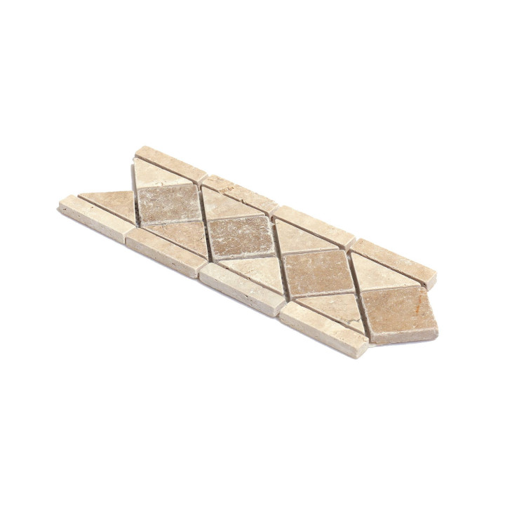 Listel Travertin Mix Light/Noce 10x29cm