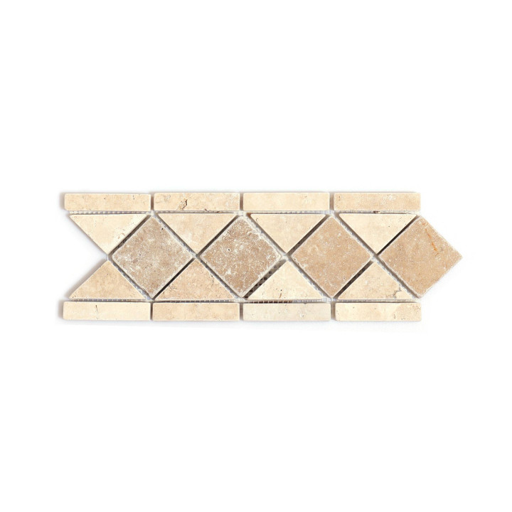 Listel Travertin Mix Light/Noce 10x29cm