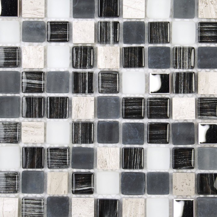 Plaque mosaique pierre et verre : carreaux 1.5 x 1.5 cm|Decoon