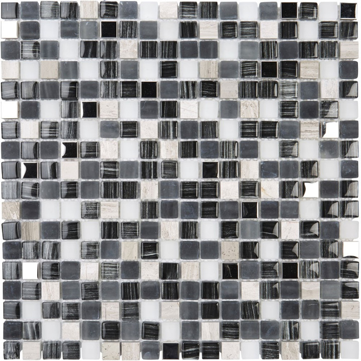 Plaque mosaique pierre et verre : carreaux 1.5 x 1.5 cm|Decoon