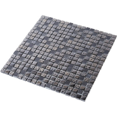 Plaque mosaique pierre et verre - 1.5 x 1.5 cm - Decoon