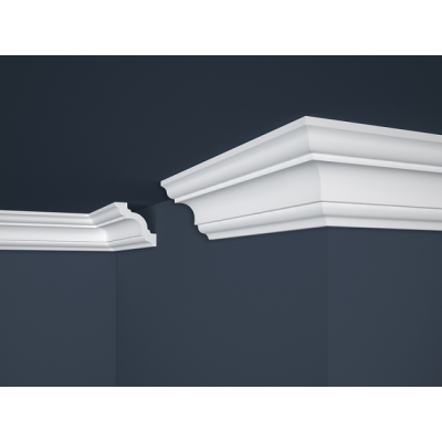 Kit 20ml 10pièces Corniche plafond polystyrène - modèle structuré - 200x8x8 cm