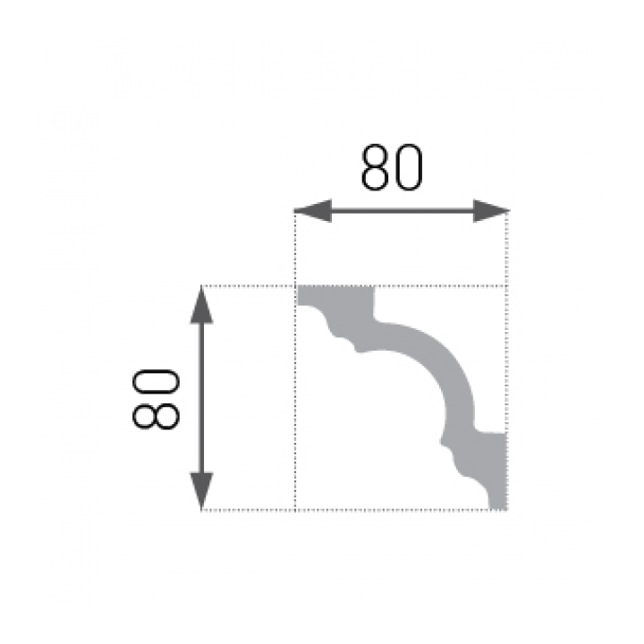 Kit 20ml 10pièces Corniche plafond polystyrène - modèle structuré - 200x8x8 cm