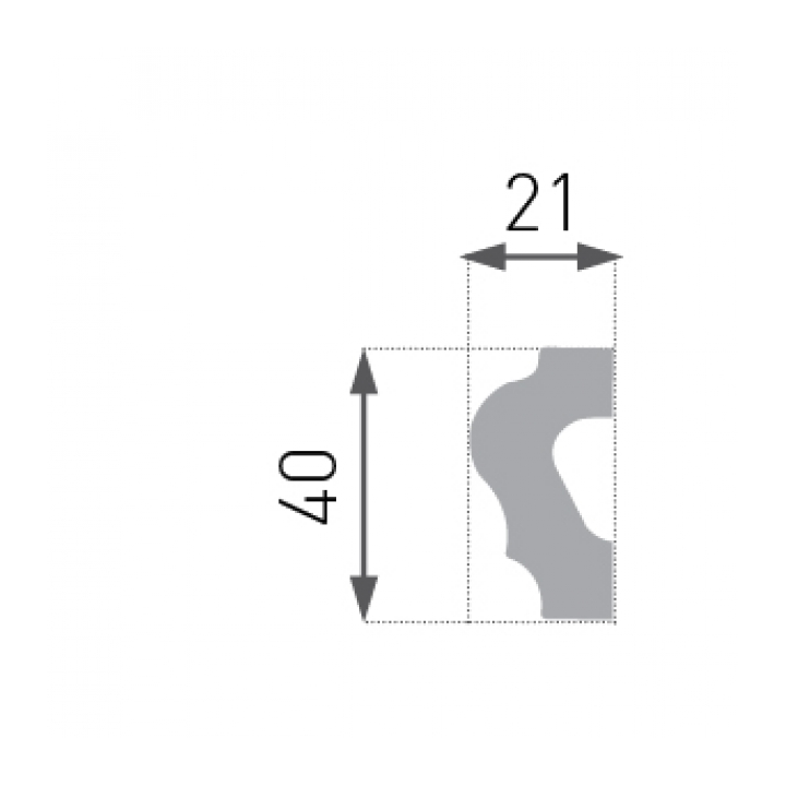 Lot de 25 Cimaises décoratives polystyrène - Elegant - 200x2,1x4 cm