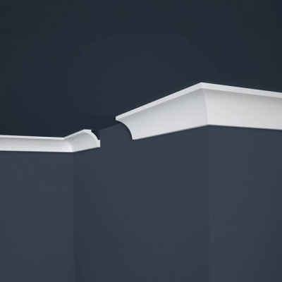 Corniche plafond polystyrène - modèle Lisse - 200x5x5 cm