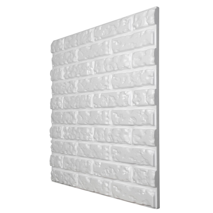 x3 Panneau Polystyrène Décoratif 3D effet Briques - 60x60x3 cm - 1,08m2