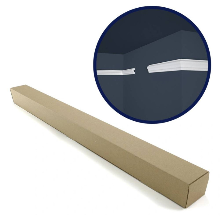 Lot de 25 Cimaises décoratives polystyrène - Elegant - 200x2,1x4 cm