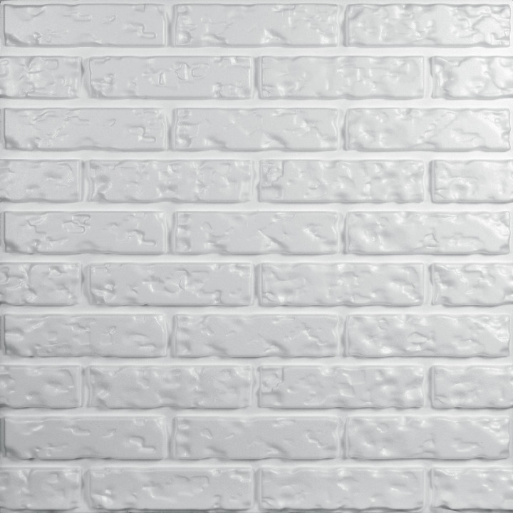 x18 Panneau Polystyrène Décoratif 3D effet Briques - 60x60x3 cm - 6,48m2