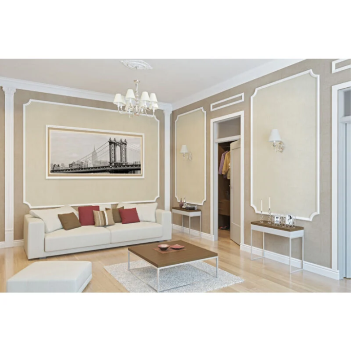 Lot de 25 Cimaises décoratives polystyrène - Elegant - 200x2,1x4 cm