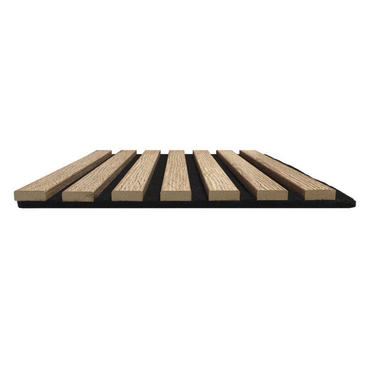Lot de 2 Tasseaux bois decoratifs - panneau chêne clair 250 x 30 cm | DECOON