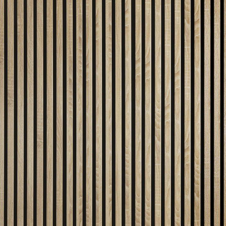 Lot de 2 Tasseaux bois decoratifs - panneau chêne clair 250 x 30 cm | DECOON
