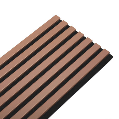 Panneau Mural acoustique tasseaux bois 120 cm - Terracotta | Decoon