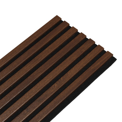 Panneau Mural acoustique tasseaux bois 120 x 30 - décor chêne | Decoon
