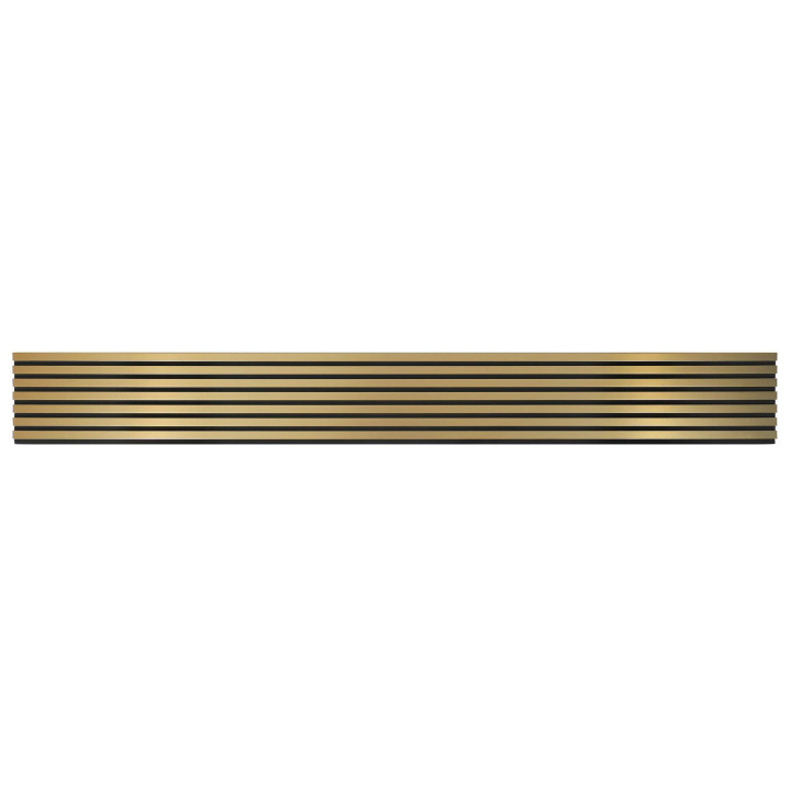 Panneau tasseaux bois 250 x 30 cm - gold/feutrine noir |DECOON
