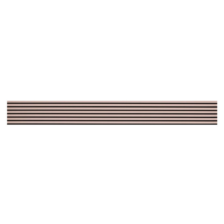 Panneau tasseaux bois 250 x 30 cm - rose pastel/feutrine noir |DECOON