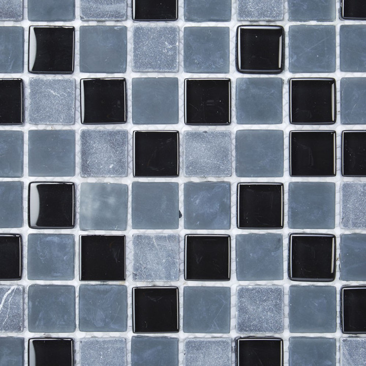 Plaque mosaique pierre et verre - 2.3 x 2.3 cm - Decoon