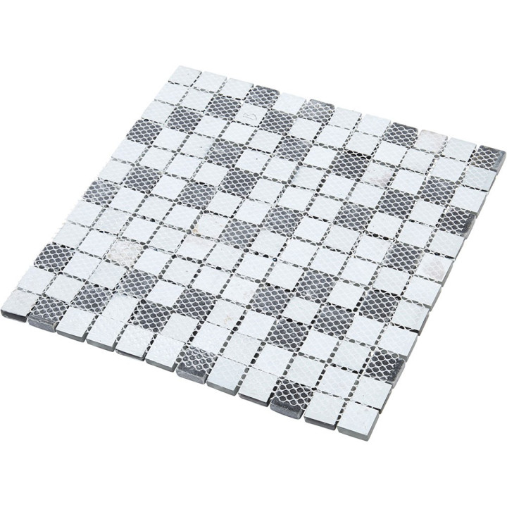 Plaque mosaique pierre et verre - 2.3 x 2.3 cm - Decoon