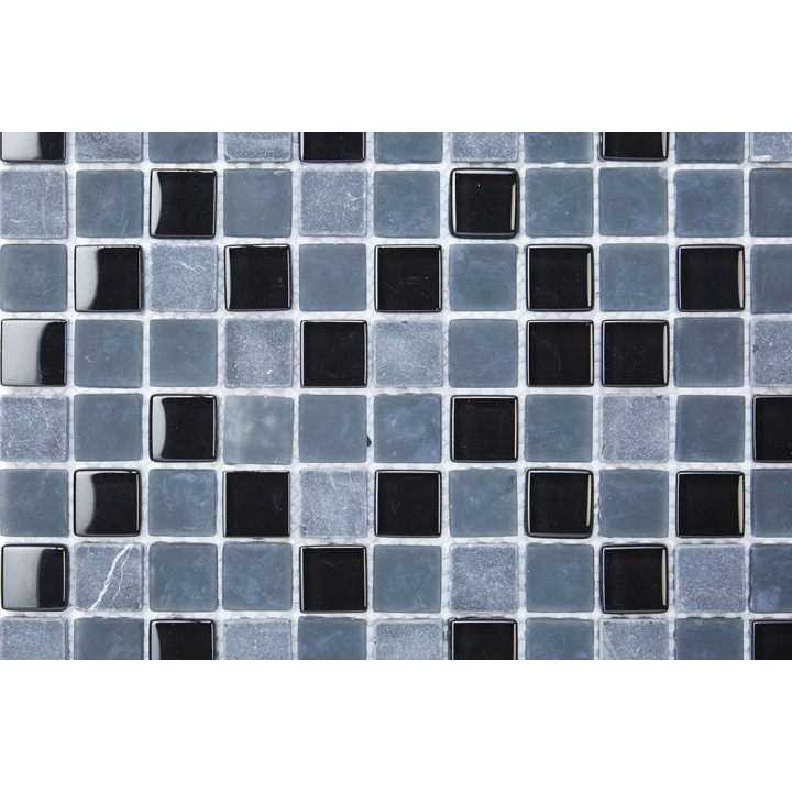 Plaque mosaique pierre et verre - 2.3 x 2.3 cm - Decoon