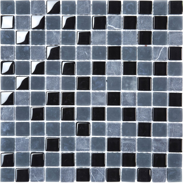 Plaque mosaique pierre et verre - 2.3 x 2.3 cm - Decoon