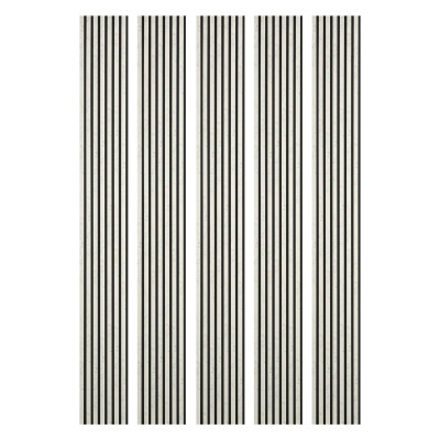 Lot de 5 Panneau tasseaux bois 250 x 30 cm - marbre blanc|DECOON