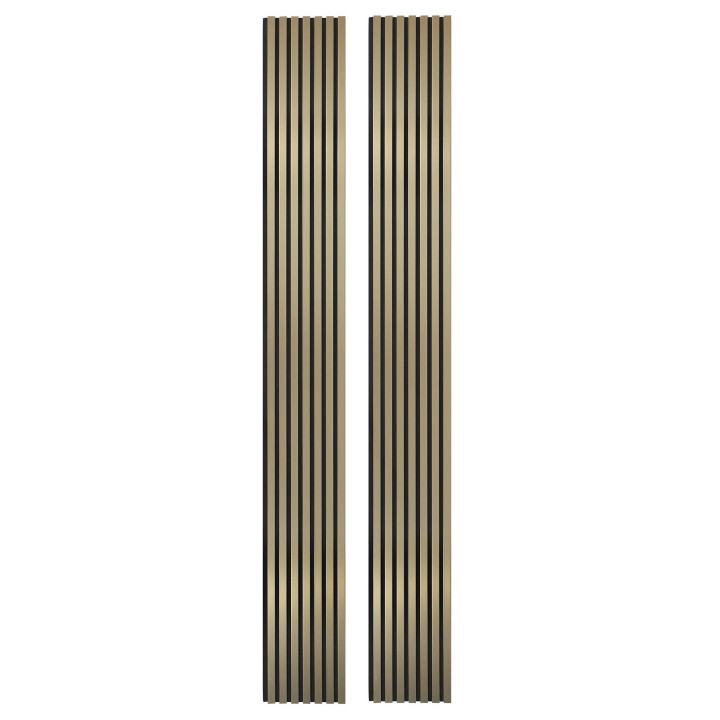 Lot de 2 Panneau tasseaux bois 250 x 30 cm - gold|DECOON
