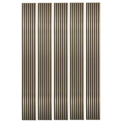 Lot de 5 Panneau tasseaux bois 250 x 30 cm - gold|DECOON