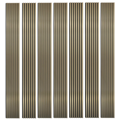 Lot de 7 Panneau tasseaux bois 250 x 30 cm - gold|DECOON