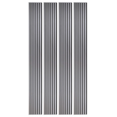 Lot de 4 Panneaux tasseaux bois 250 x 30 cm - aluminium|DECOON