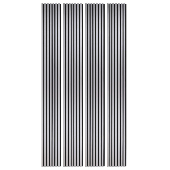 Lot de 4 Panneaux tasseaux bois 250 x 30 cm - aluminium|DECOON