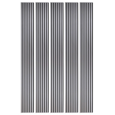 Lot de 5 Panneaux tasseaux bois 250 x 30 cm - aluminium|DECOON
