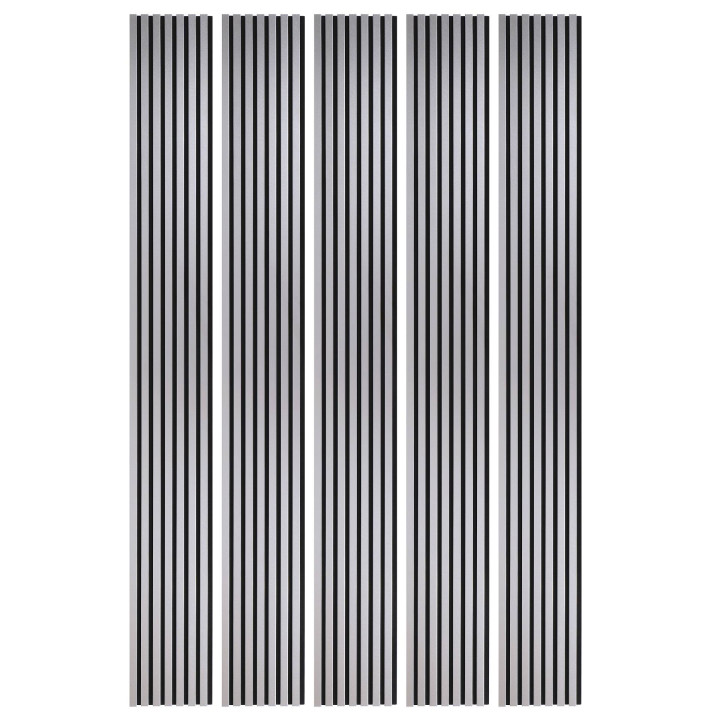 Lot de 5 Panneaux tasseaux bois 250 x 30 cm - aluminium|DECOON