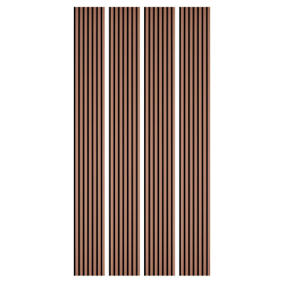 Lot de 4 Panneaux tasseaux bois 250 x 30 cm - terracotta |DECOON