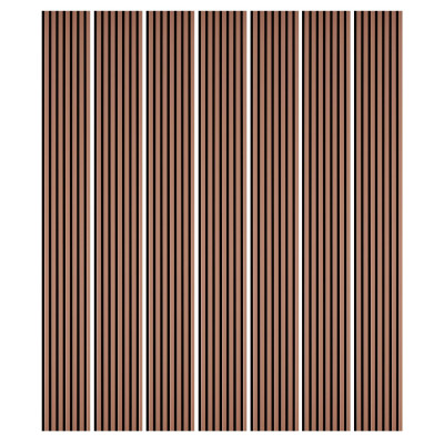 Lot de 7 Panneaux tasseaux bois 250 x 30 cm - terracotta |DECOON