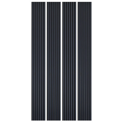 Lot de 4 Panneaux tasseaux bois 250 x 30 cm - bleu nuit|DECOON
