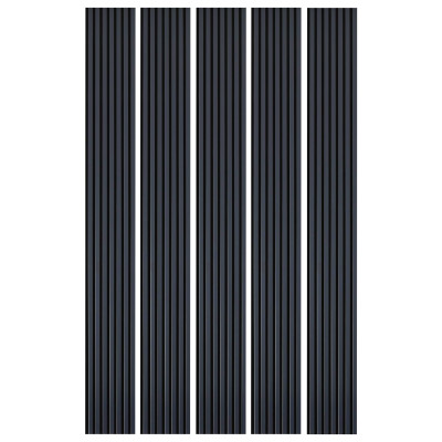 Lot de 5 Panneaux tasseaux bois 250 x 30 cm - bleu nuit|DECOON