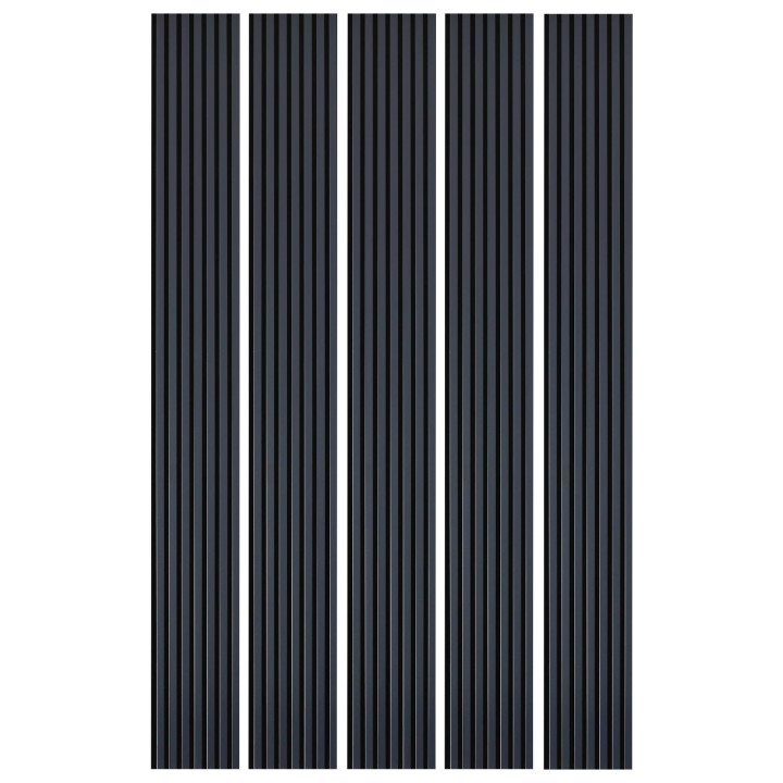 Lot de 5 Panneaux tasseaux bois 250 x 30 cm - bleu nuit|DECOON