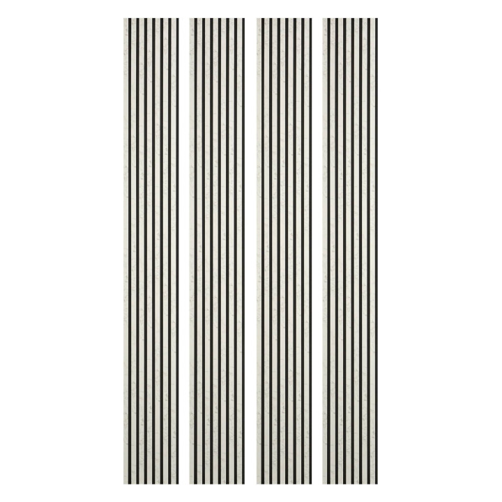 Lot de 4 Panneau tasseaux bois 250 x 30 cm - marbre blanc|DECOON