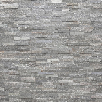 Parement mural en pierre naturelle fine épaisseur - gris - 13 pcs