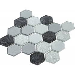 Mosaïque Verre - Mix Gris -...