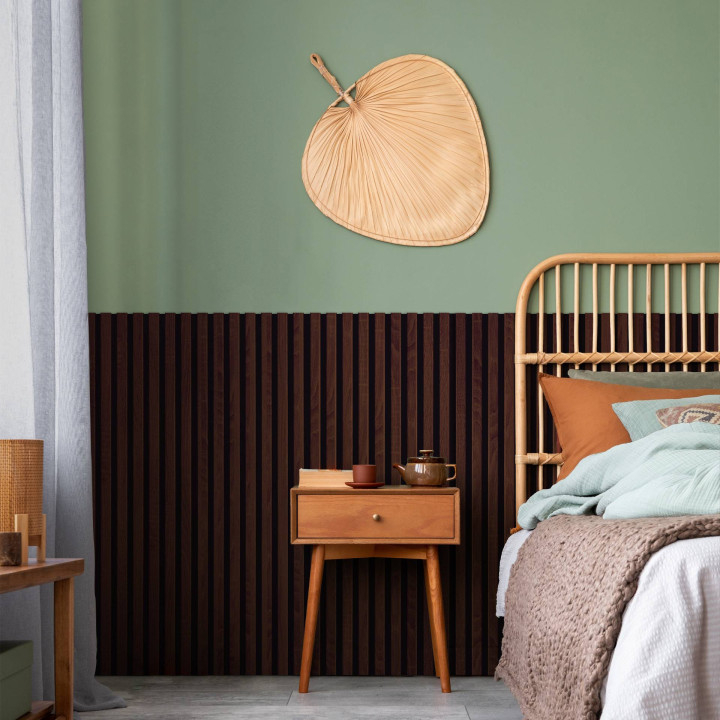 Lot Panneaux Muraux tasseaux bois 120 x 30 - décor chêne | Decoon