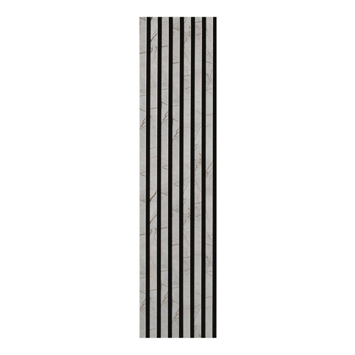 Lot Panneaux Muraux tasseaux bois 120 x 30 - Marbre gris| Decoon