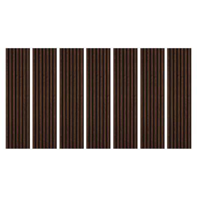 Lot Panneaux Muraux tasseaux bois 120 x 30 - décor chêne | Decoon
