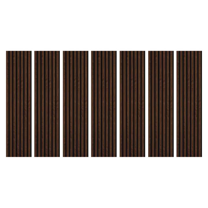 Lot Panneaux Muraux tasseaux bois 120 x 30 - décor chêne | Decoon