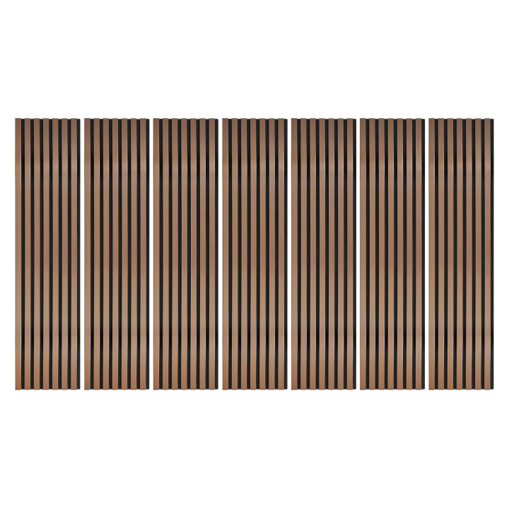 Lot Panneaux Muraux tasseaux bois 120 x 30 - Rose Gold | Decoon