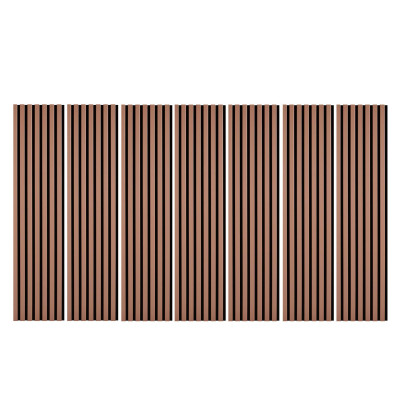 Lot Panneaux Muraux tasseaux bois 120 x 30 - Terracotta | Decoon